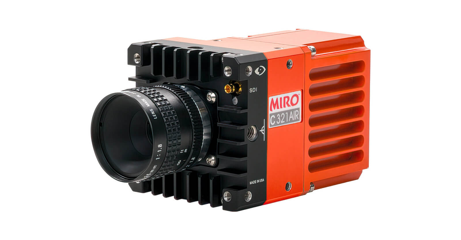 C321 AIR High Speed Camera,  Front on, with lens.